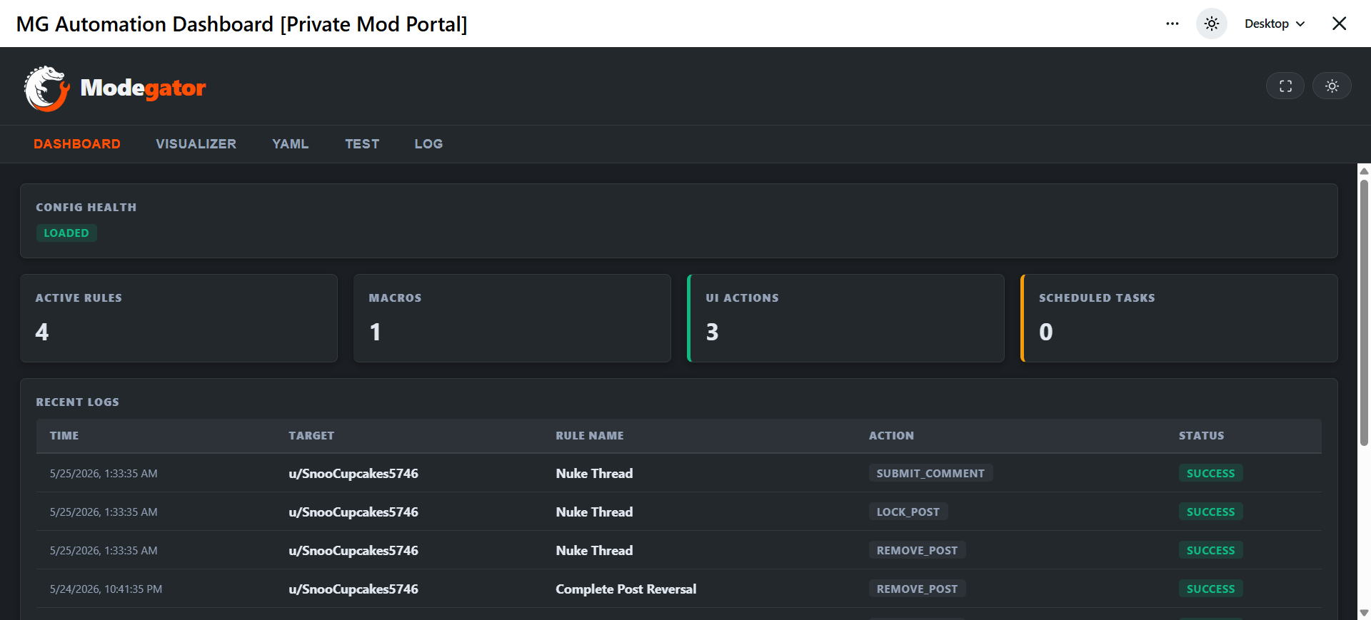 Accessing the Dashboard